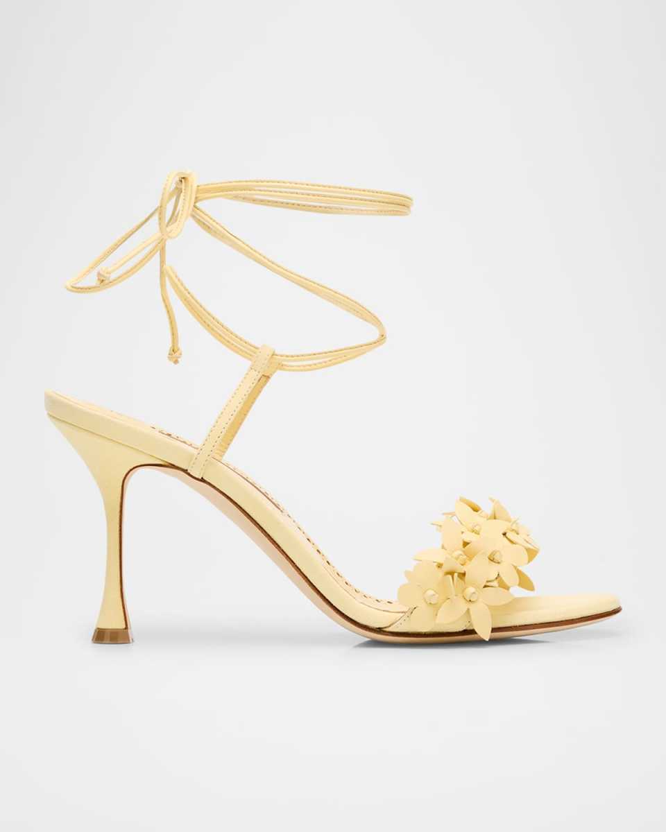 Anista Suede Ankle-Wrap Sandals